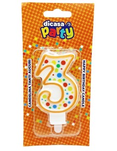 Dicasa Candelina Buon Compleanno - Numero 3
